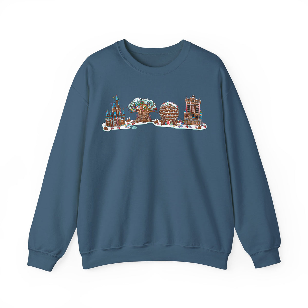 Gingerbread Park Icons - Adult Crewneck Sweatshirt