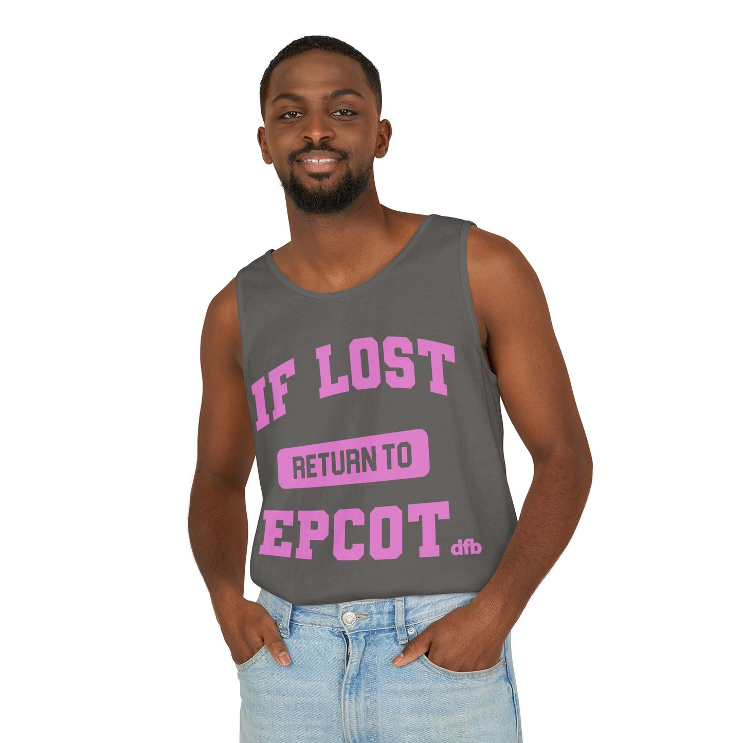 If Lost, Return to the Parks - Unisex Garment-Dyed Tank Top