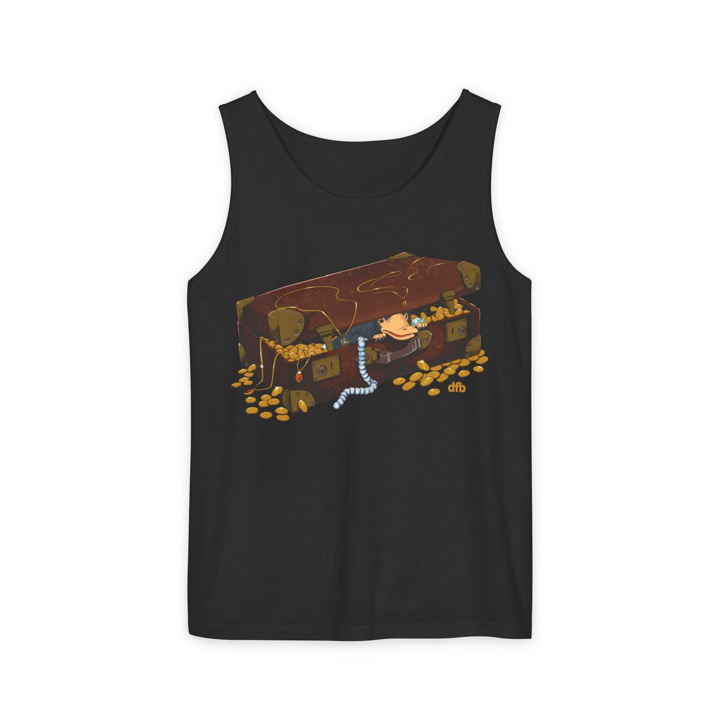 Niffler in a Suitcase - Unisex Garment-Dyed Tank Top