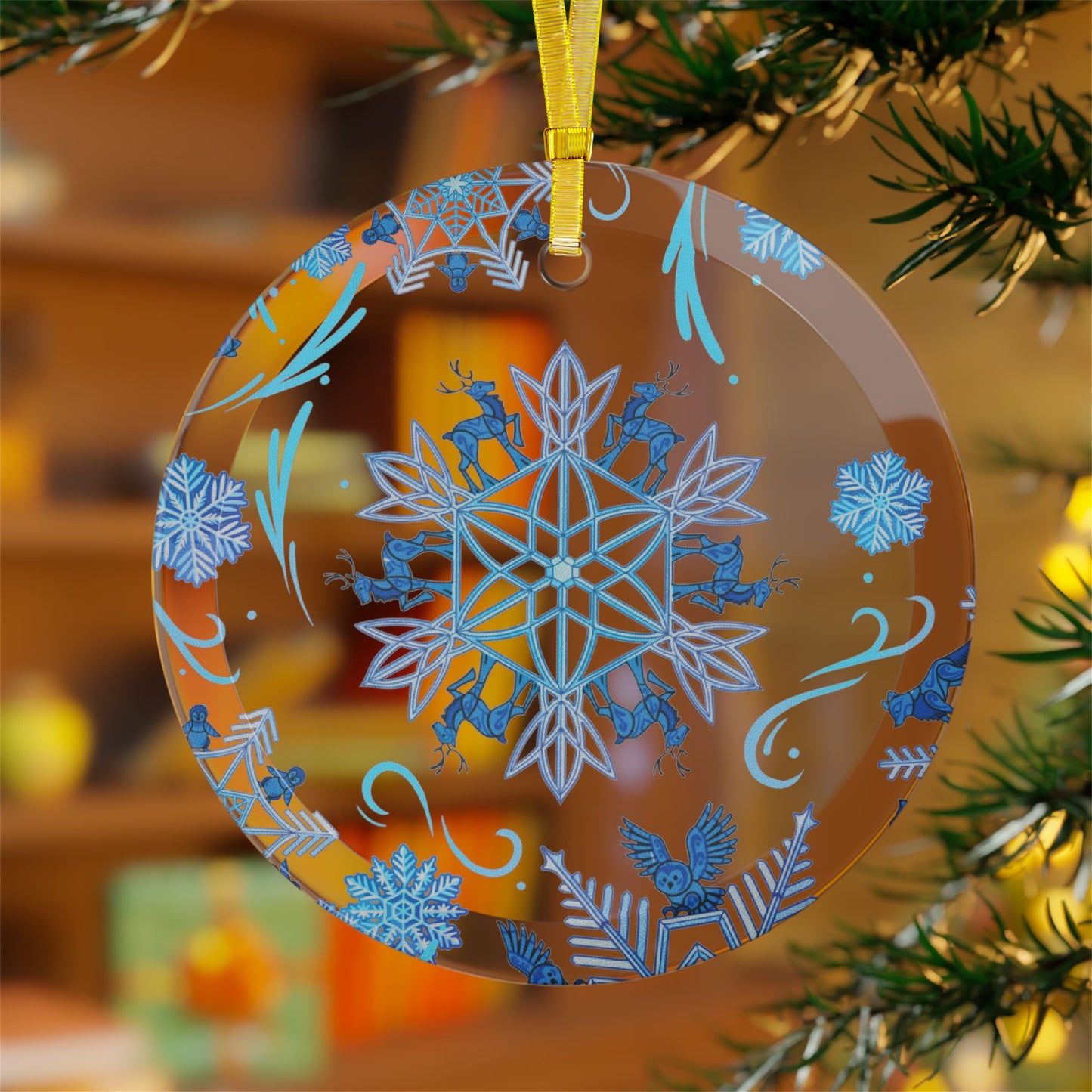 Reindeer - Merry Menagerie - Glass Ornaments