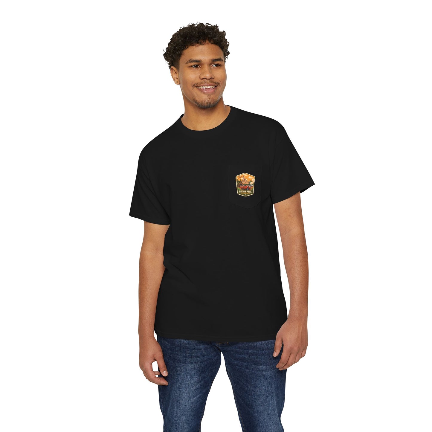 Piston Peak - Unisex Heavy Cotton Pocket Tee