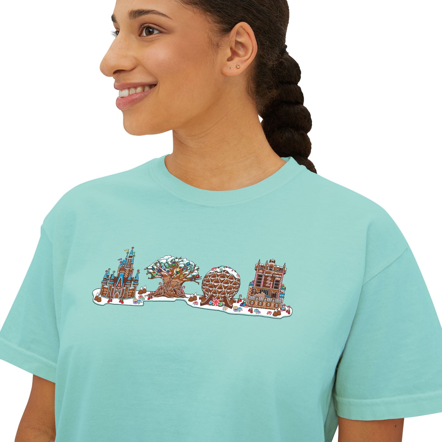 Gingerbread Park Icons - Women's Boxy Tee