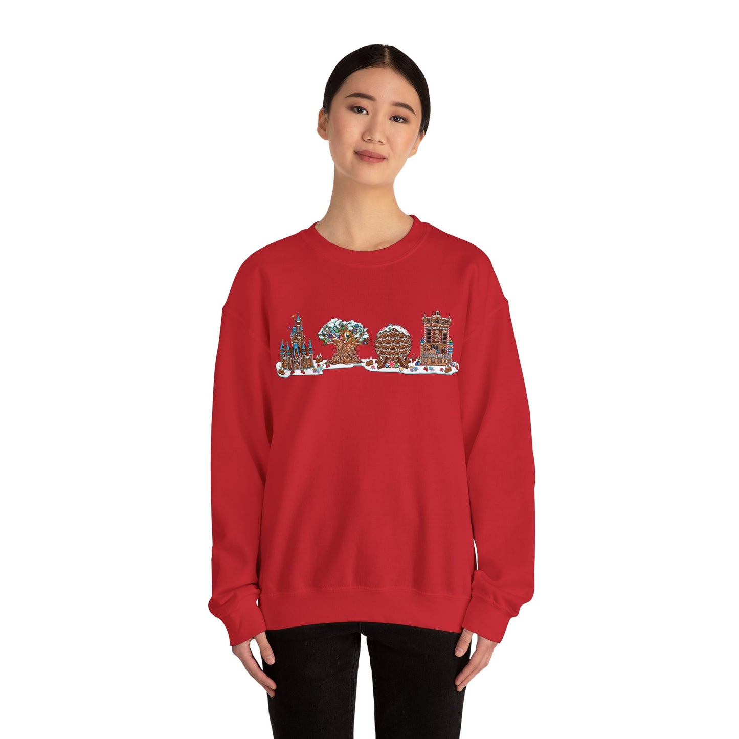 Gingerbread Park Icons - Adult Crewneck Sweatshirt