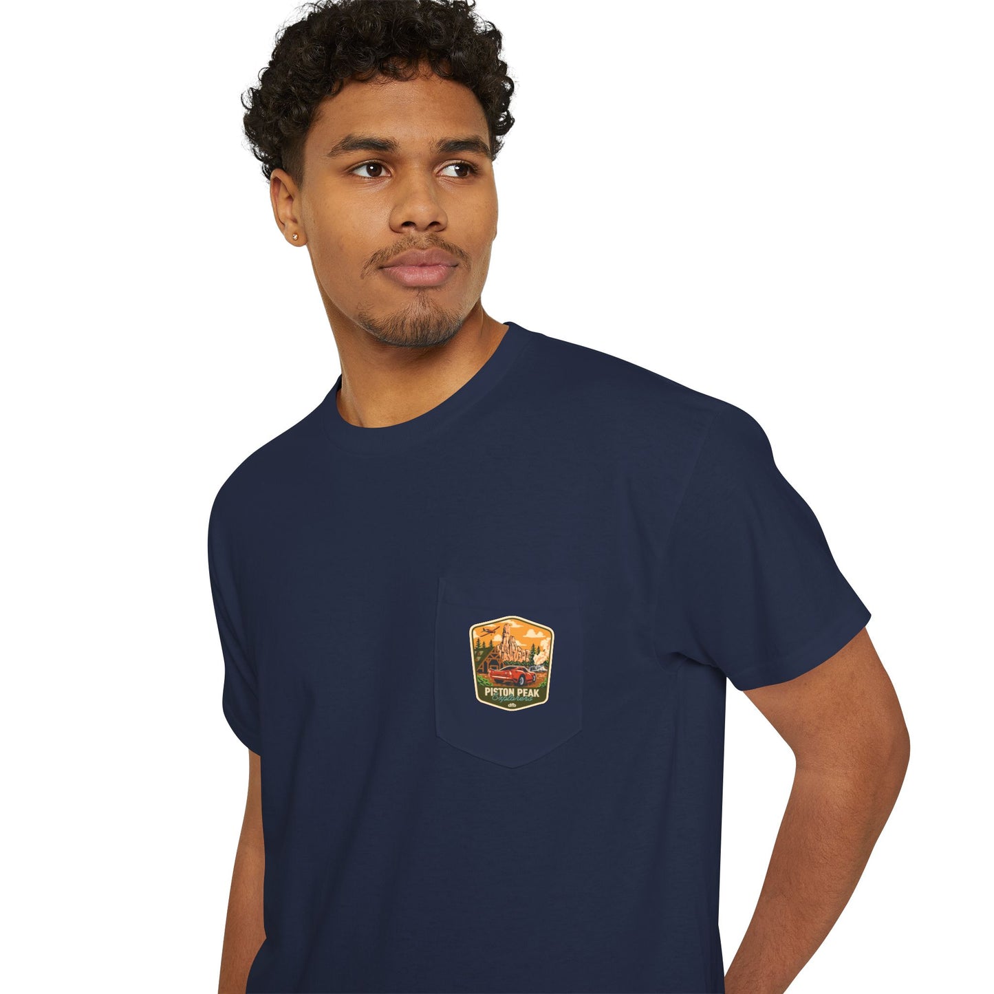 Piston Peak - Unisex Heavy Cotton Pocket Tee