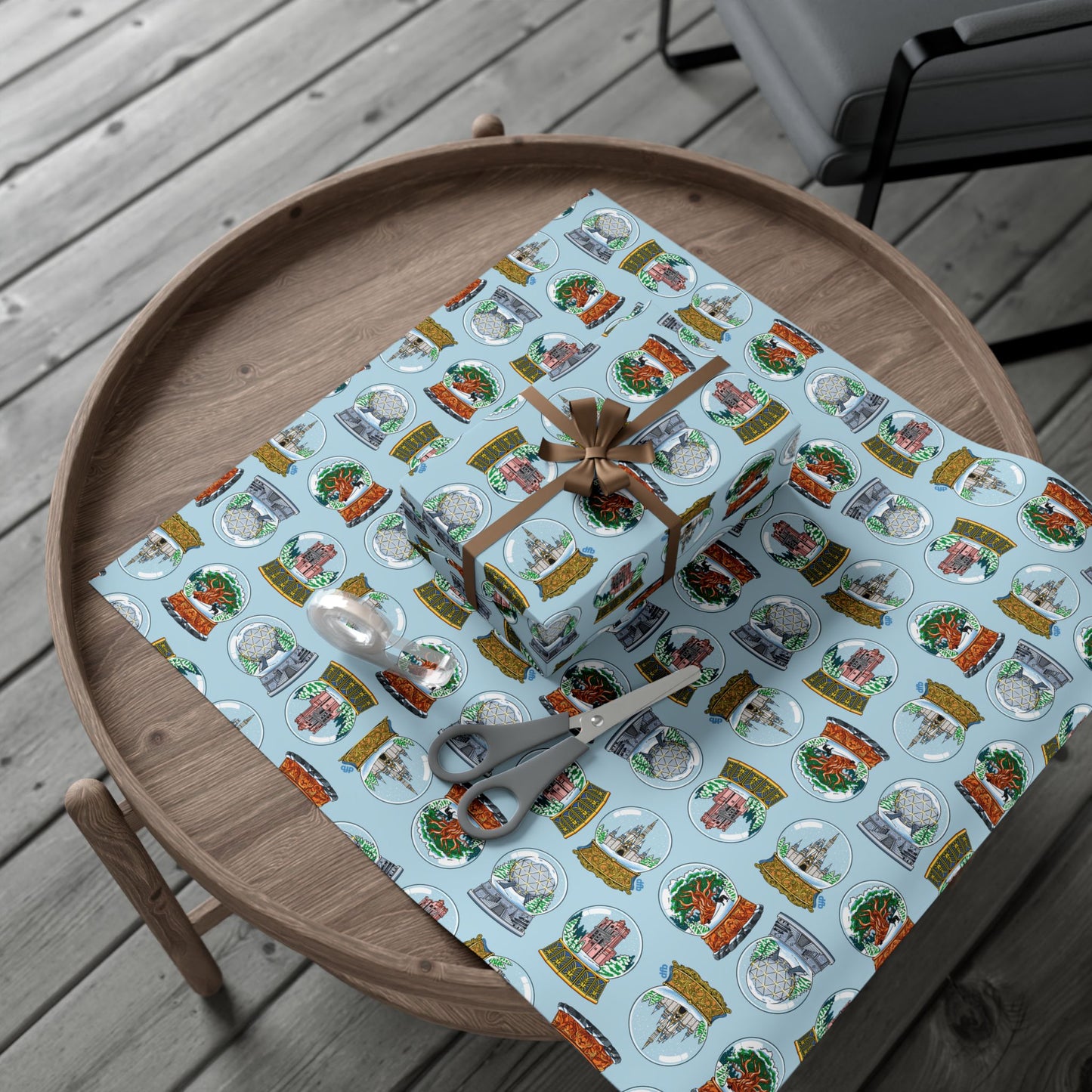 Snowglobes Park Landmarks - Gift Wrap Papers