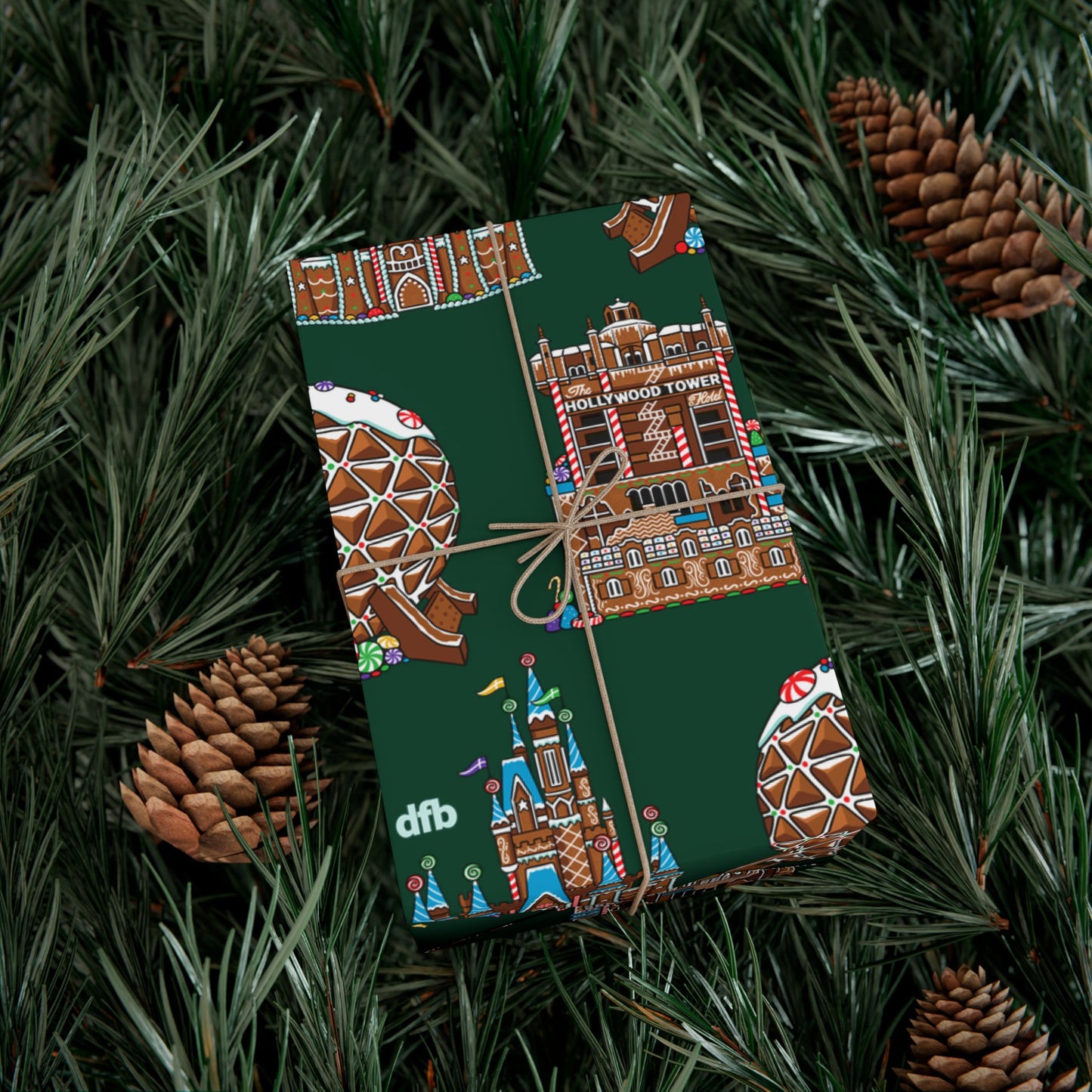 Gingerbread Park Landmarks - Gift Wrap Papers