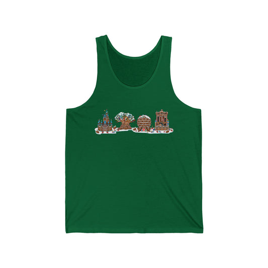 Gingerbread Park Icons - Adult Unisex Tank Top