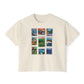 Animal Kingdom Vintage Stamps - Women's Boxy Tee