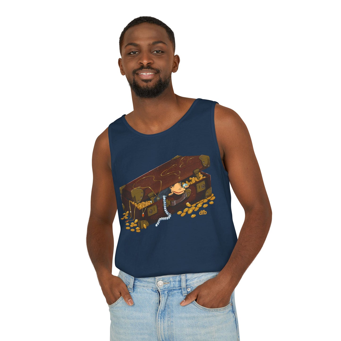 Niffler in a Suitcase - Unisex Garment-Dyed Tank Top