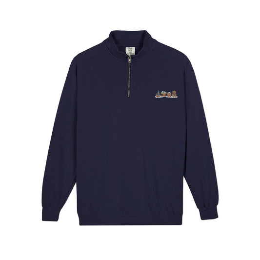 Gingerbread Park Icons - Unisex Adult Quarter-Zip Sweatshirt