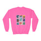 Magic Kingdom Vintage Stamps - Youth Crewneck Sweatshirt