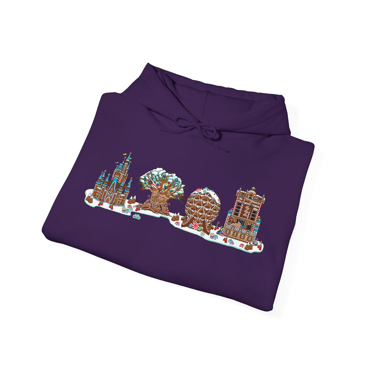 Gingerbread Park Icons -  Adult Hoodie Sweatshirt