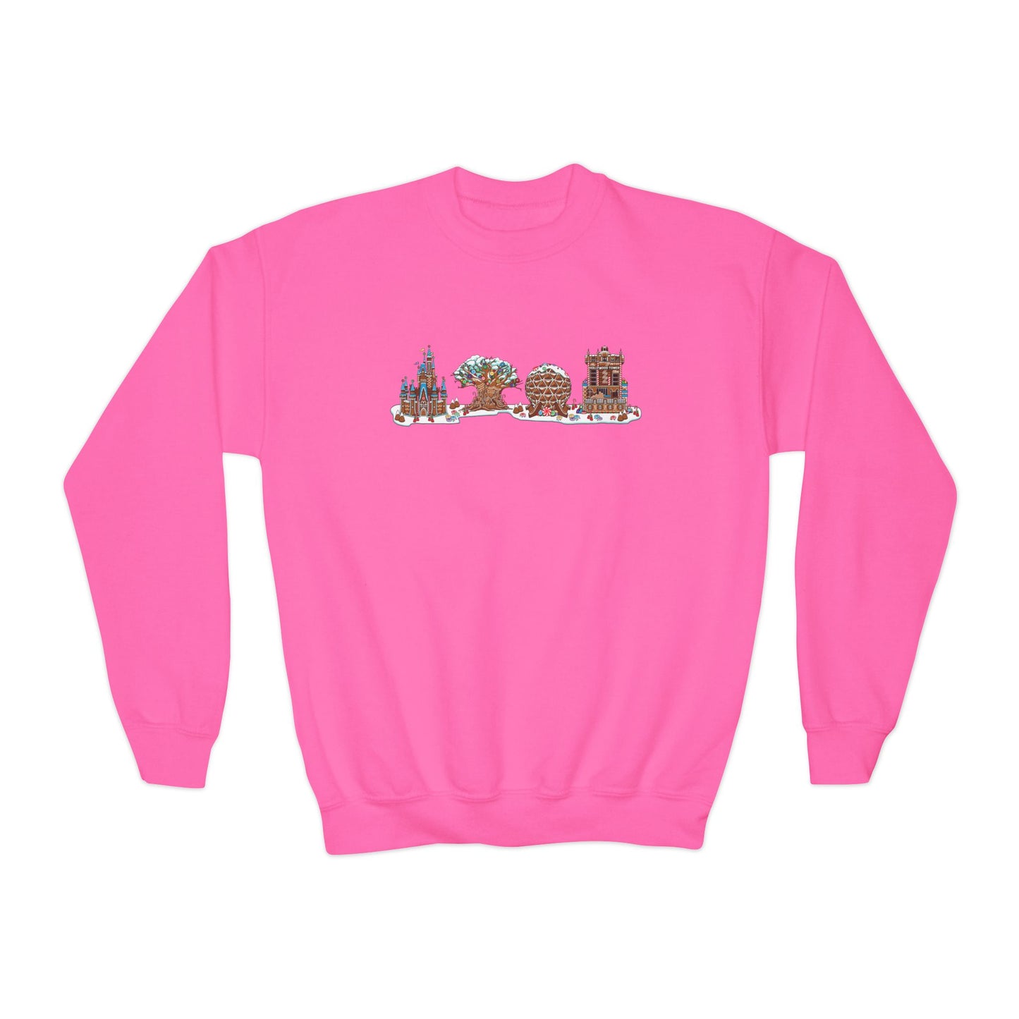 Gingerbread Park Icons - Youth Crewneck Sweatshirt