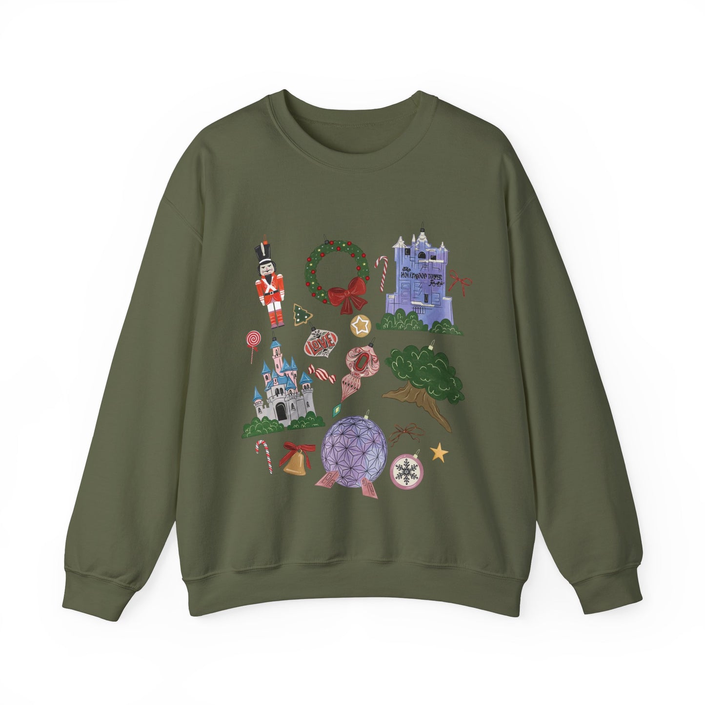 Park Icons Vintage Ornaments - Adult Crewneck Sweatshirt