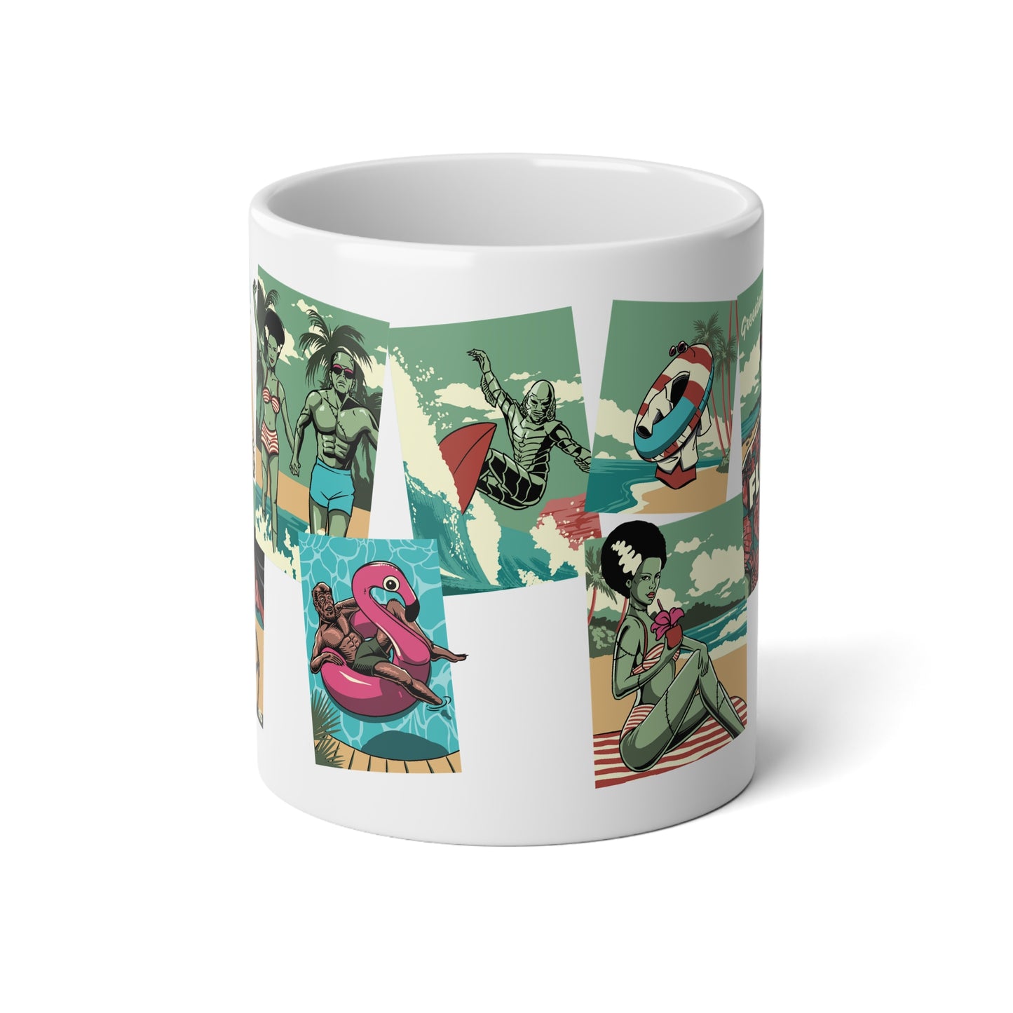 Monsters on Vacation - Jumbo Mug, 20oz