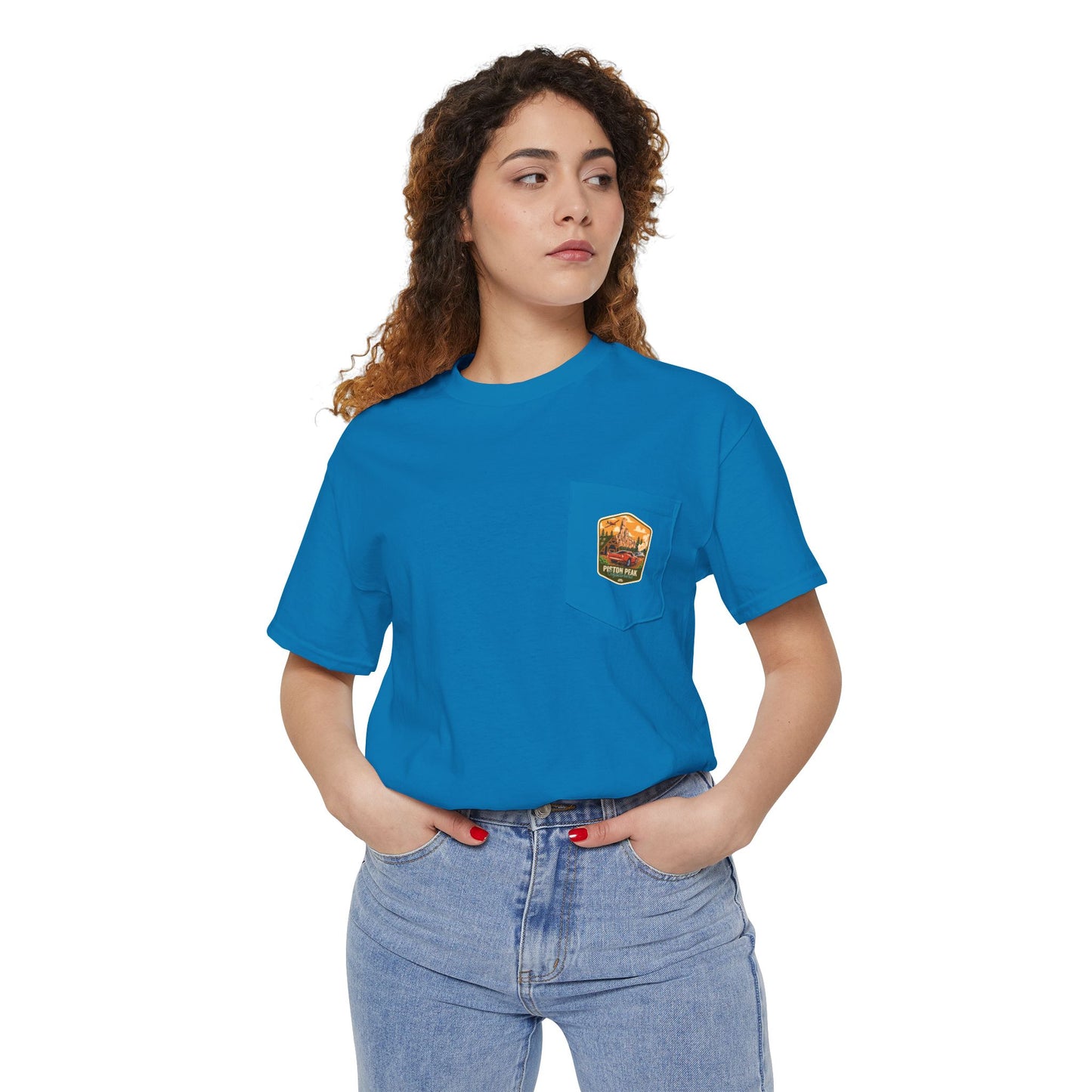 Piston Peak - Unisex Heavy Cotton Pocket Tee