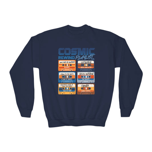 Cosmic Rewind Mixtapes-  Youth Crewneck Sweatshirt