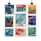 Magic Kingdom Vintage Stamps - Matte Vertical Posters