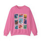 Magic Kingdom Vintage Stamps - Adult Crewneck Sweatshirt