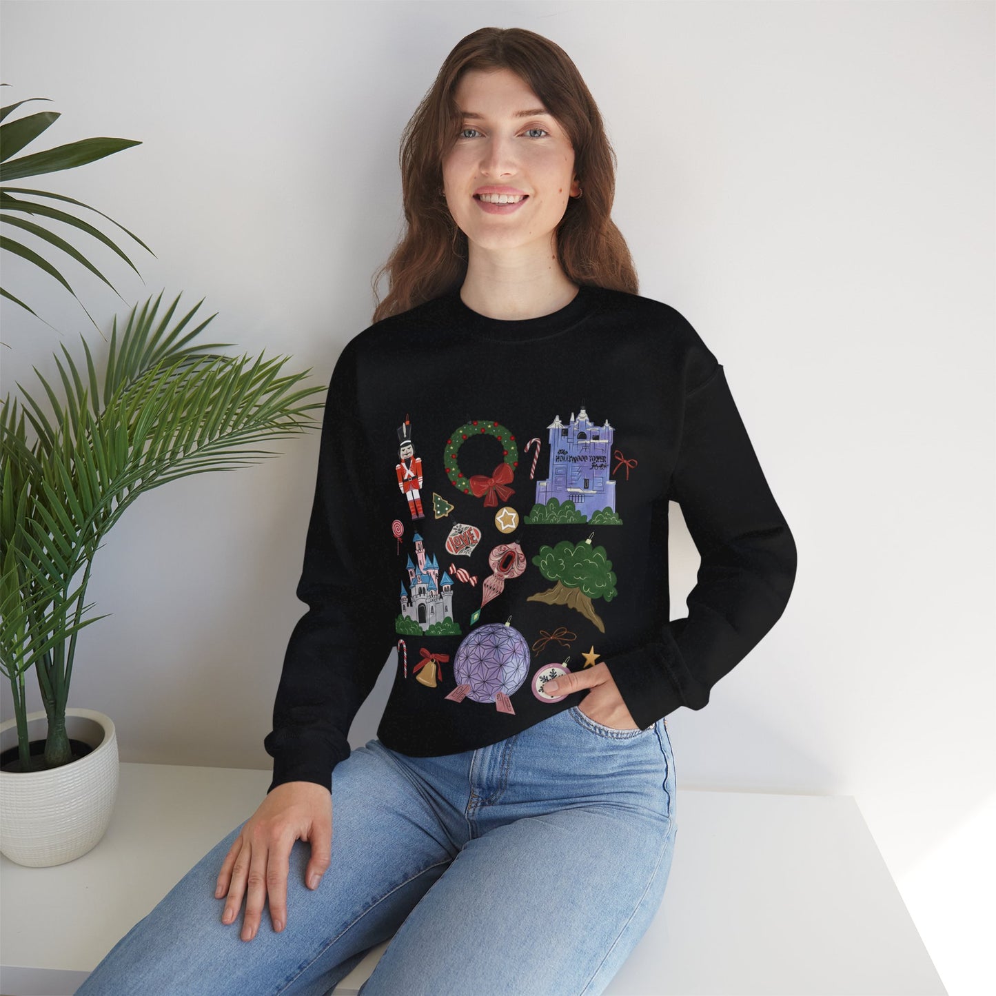 Park Icons Vintage Ornaments - Adult Crewneck Sweatshirt