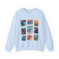 Magic Kingdom Vintage Stamps - Adult Crewneck Sweatshirt