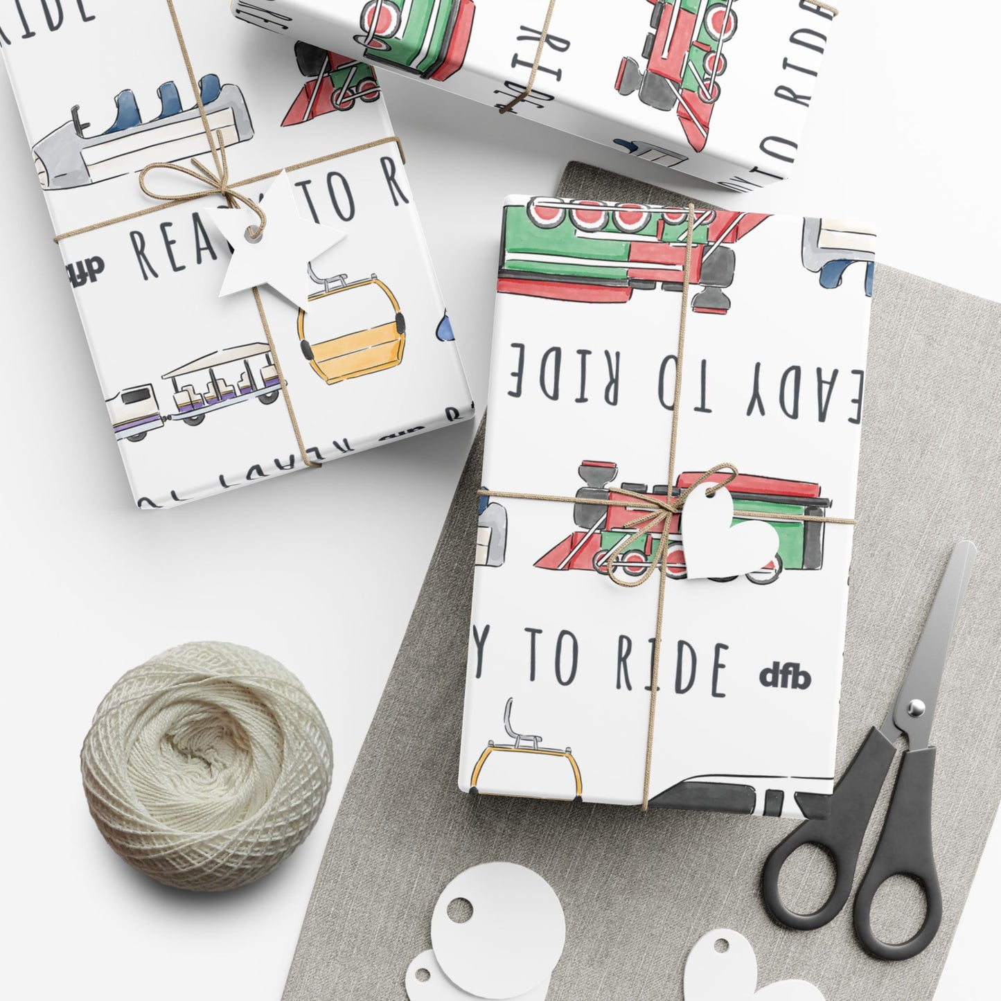 Ready to Ride, White Background - Gift Wrap Papers