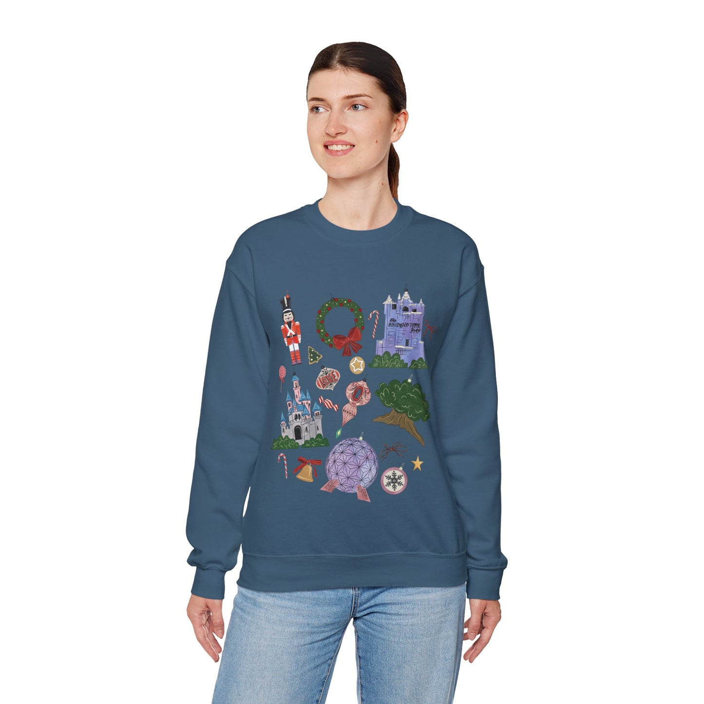 Park Icons Vintage Ornaments - Adult Crewneck Sweatshirt