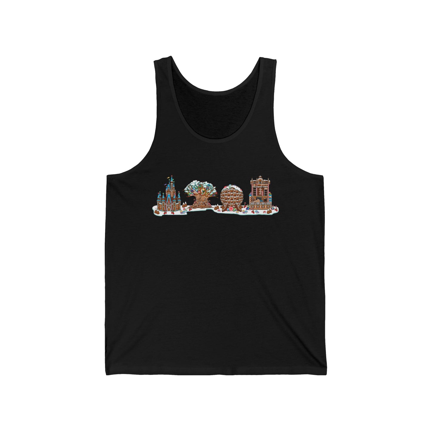 Gingerbread Park Icons - Adult Unisex Tank Top