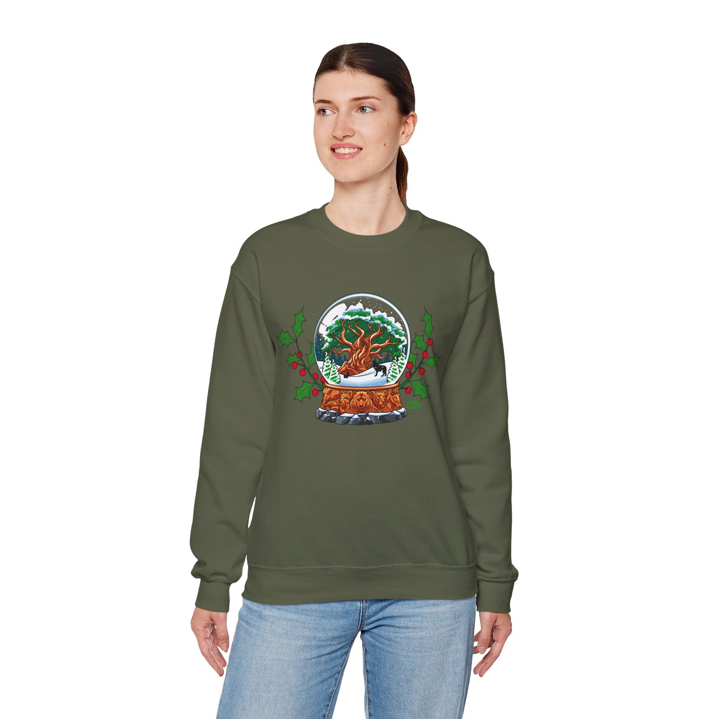 Animal Kingdom Snowglobes - Adult Crewneck Sweatshirt