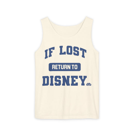 If Lost, Return to the Parks - Unisex Garment-Dyed Tank Top