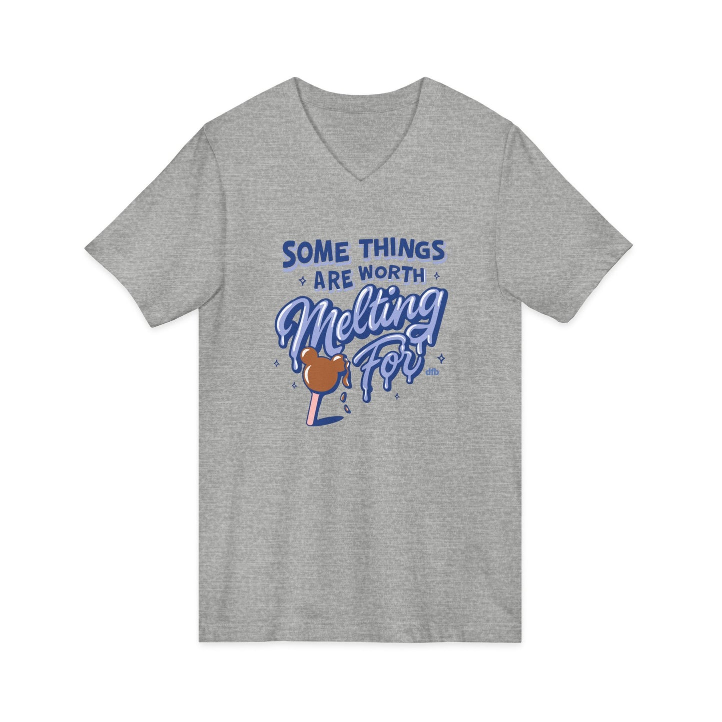 Some Things Are Worth Melting For - Short Sleeve V-Neck Tee