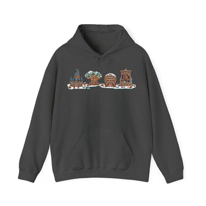 Gingerbread Park Icons -  Adult Hoodie Sweatshirt