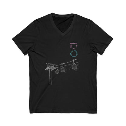 Monorail All The Time - Short Sleeve V-Neck Tee
