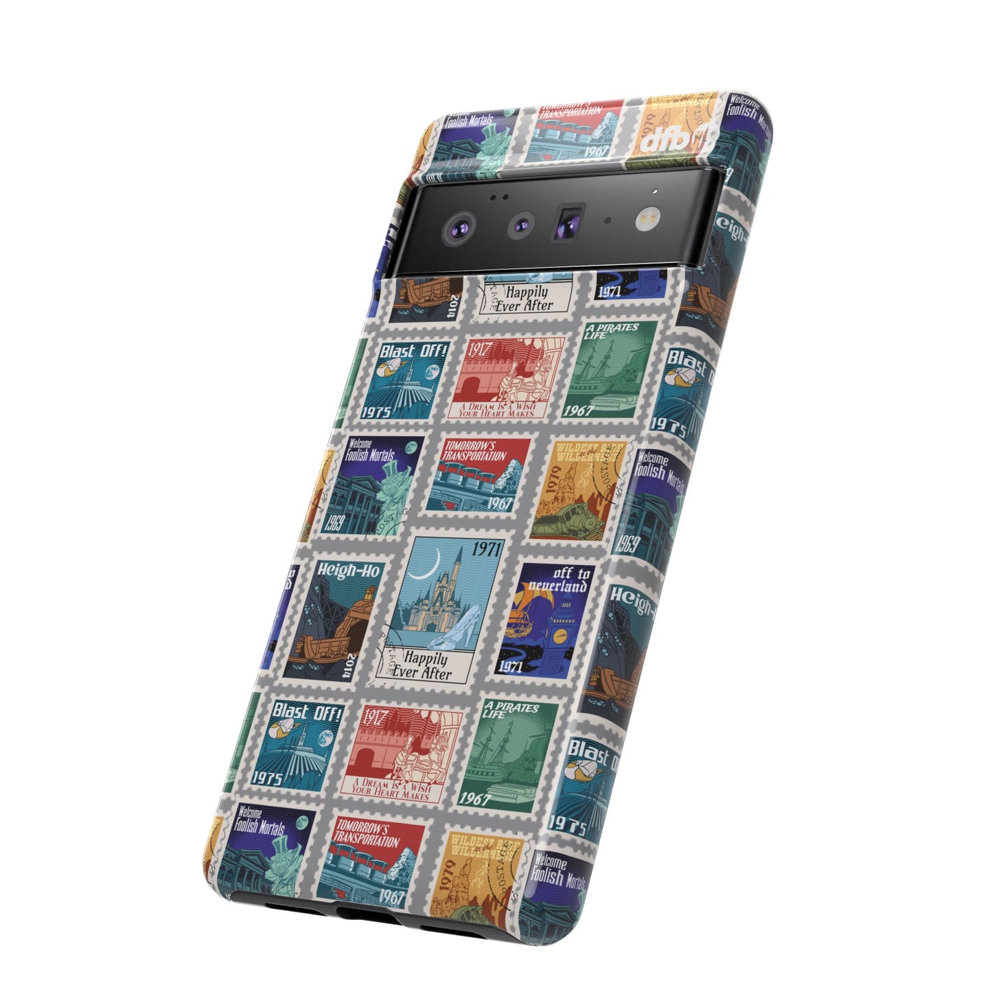 Magic Kingdom Vintage Stamps - Samsung Galaxy & Google Pixel Phone Case