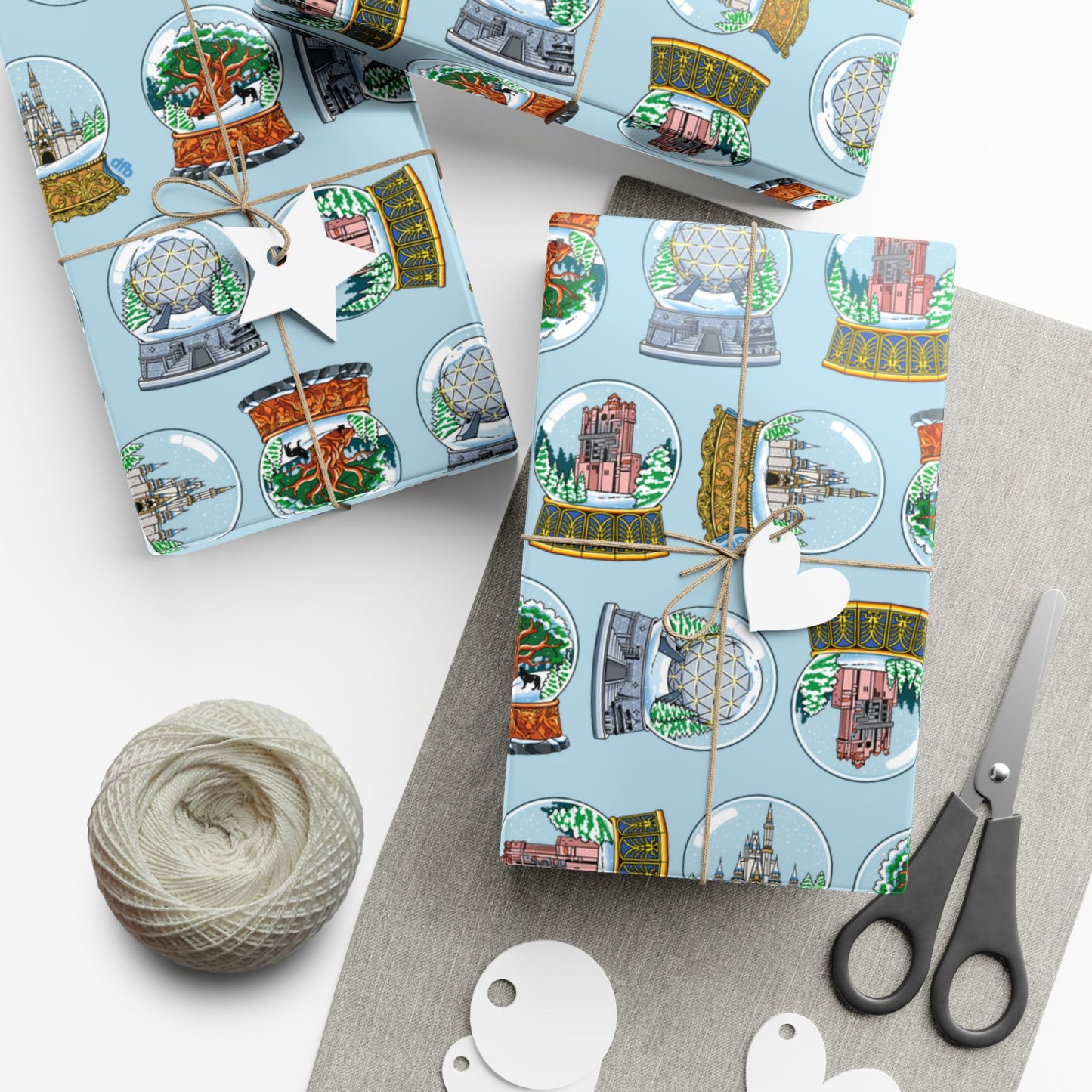 Snowglobes Park Landmarks - Gift Wrap Papers