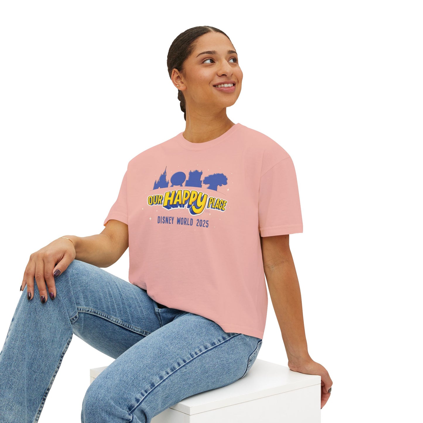 Our Happy Place 2025 - Family Matching Tee - Women's Boxy Tee