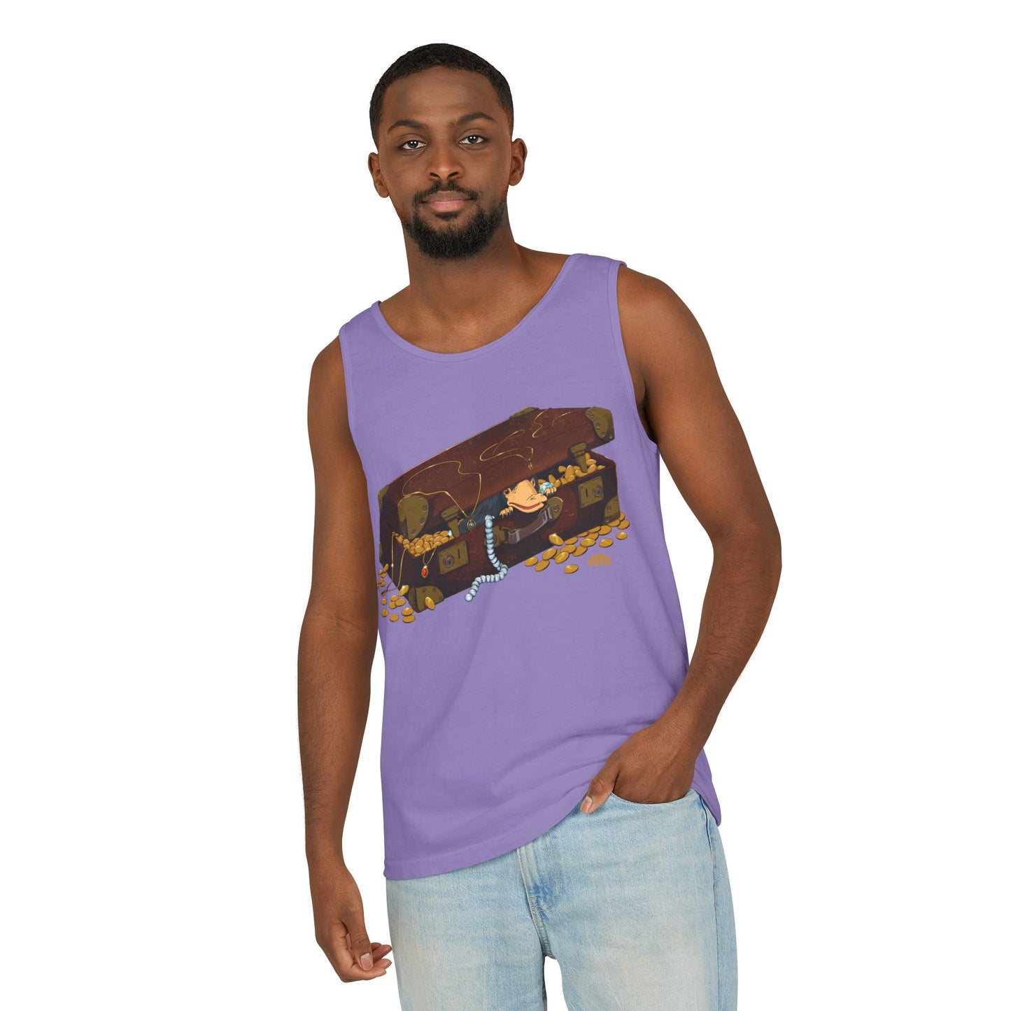 Niffler in a Suitcase - Unisex Garment-Dyed Tank Top