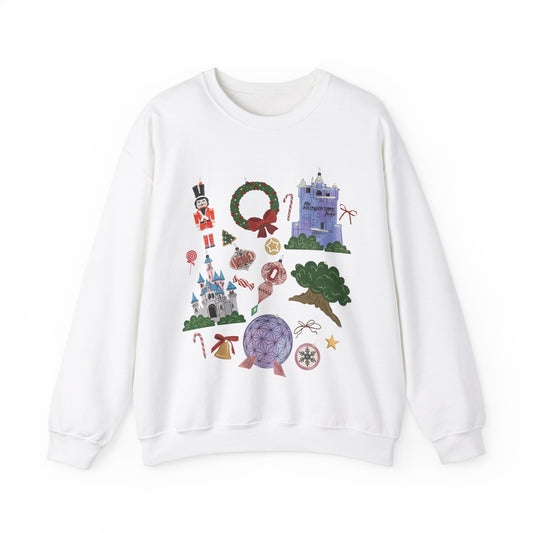 Park Icons Vintage Ornaments - Adult Crewneck Sweatshirt