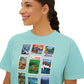 Animal Kingdom Vintage Stamps - Women's Boxy Tee