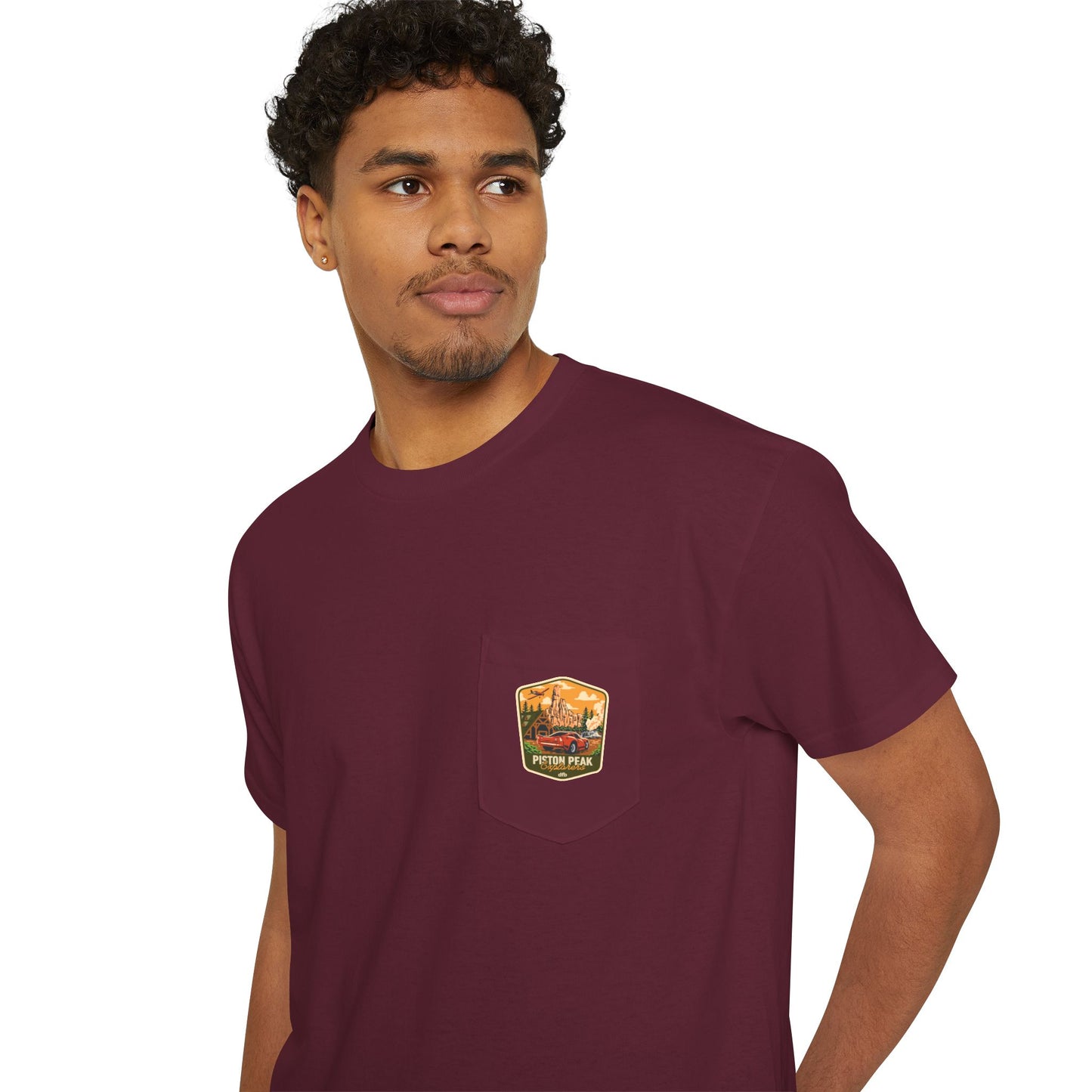 Piston Peak - Unisex Heavy Cotton Pocket Tee
