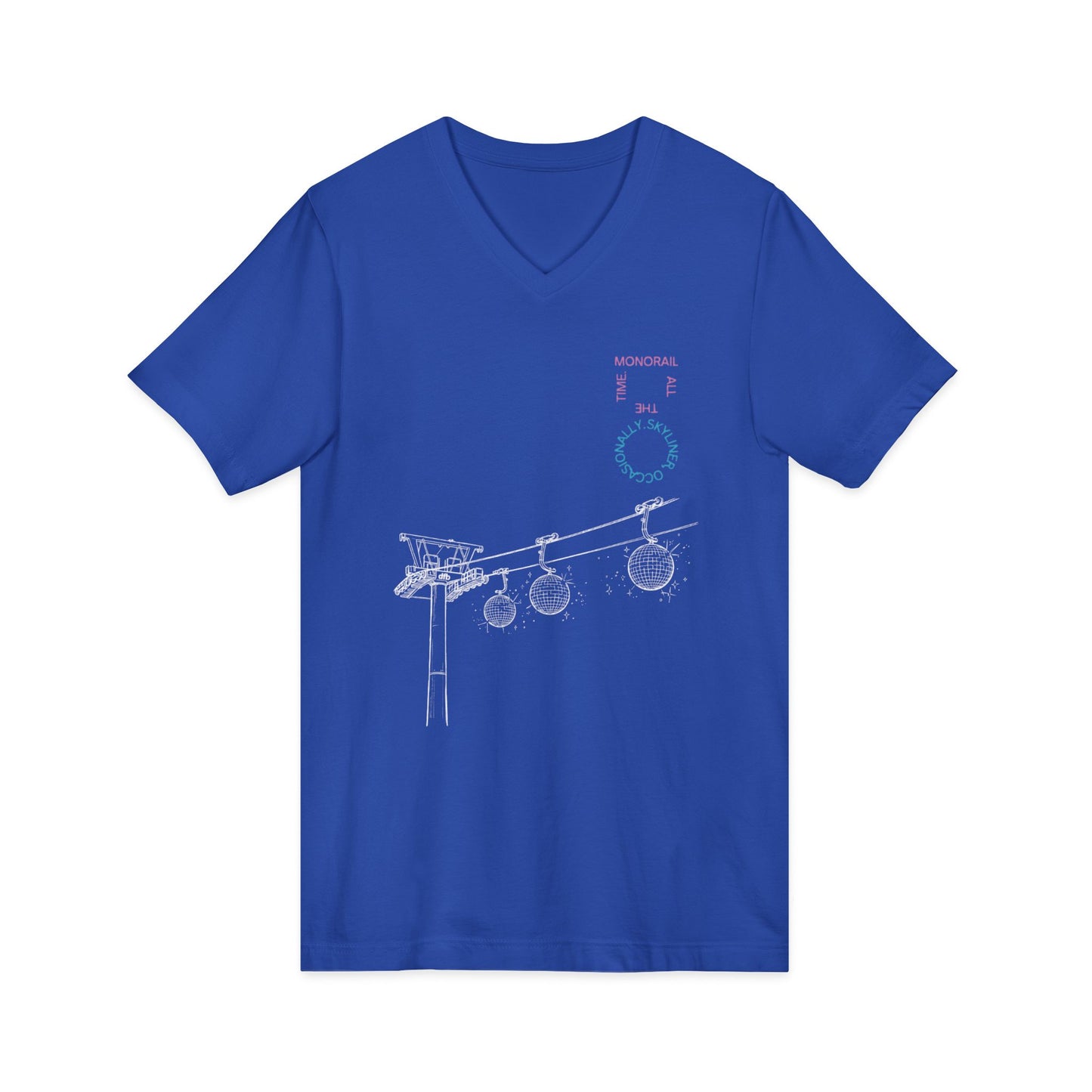 Monorail All The Time - Short Sleeve V-Neck Tee