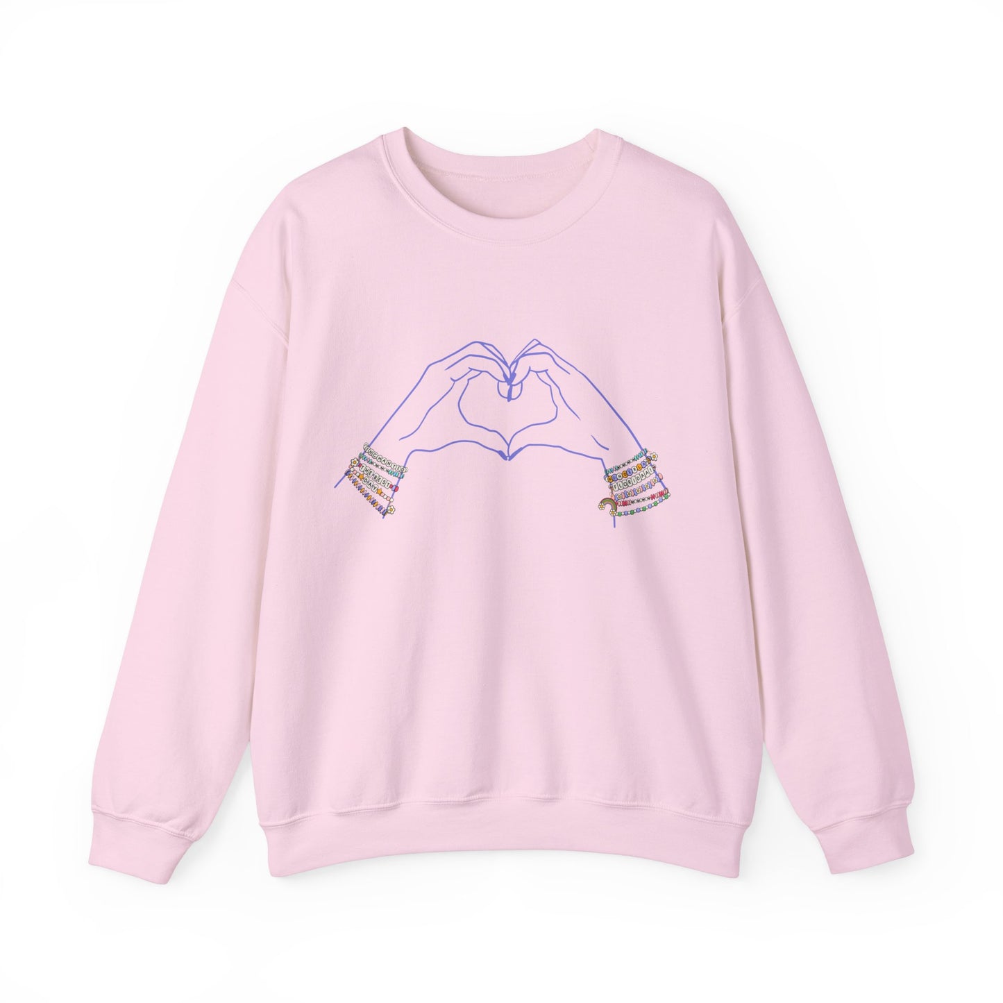 Heart Hands Friendship Bracelets - Adult Crewneck Sweatshirt