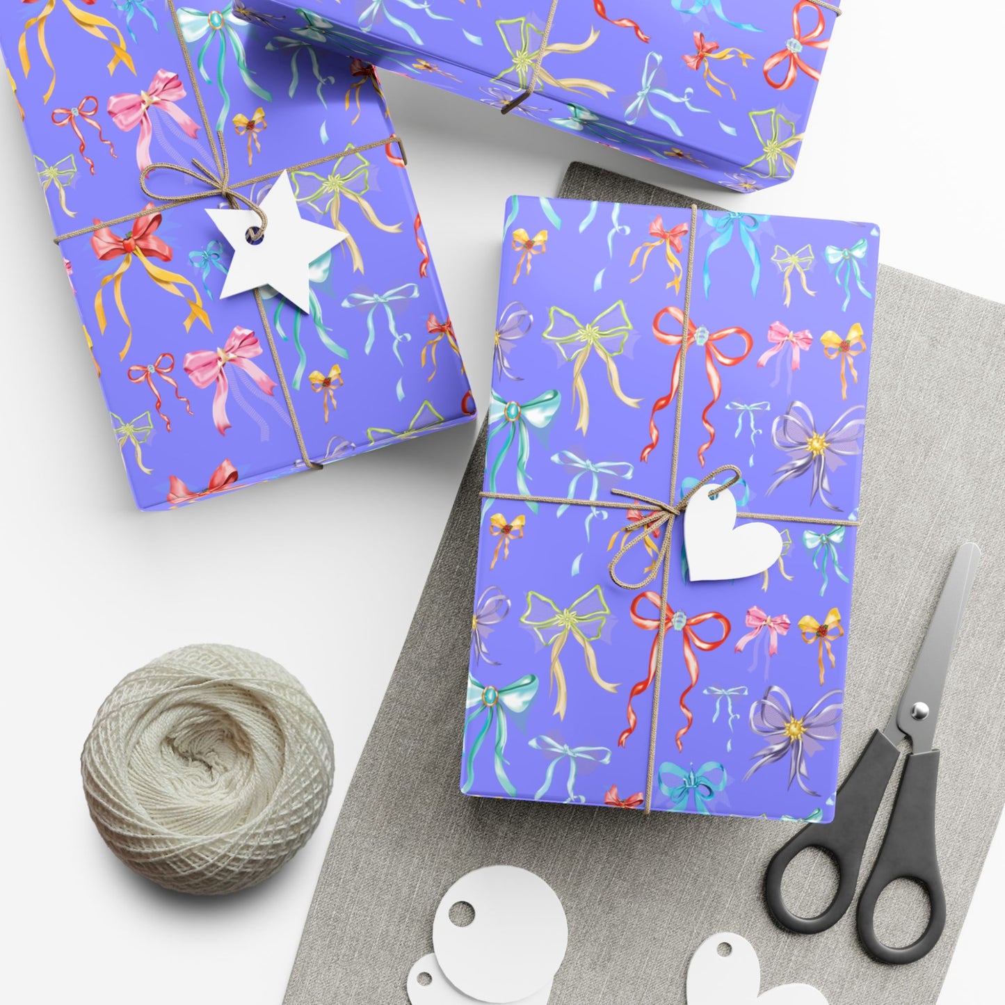 Bibbidi Bobbidi Bow, Princess Bows, Purple Background - Gift Wrap Papers