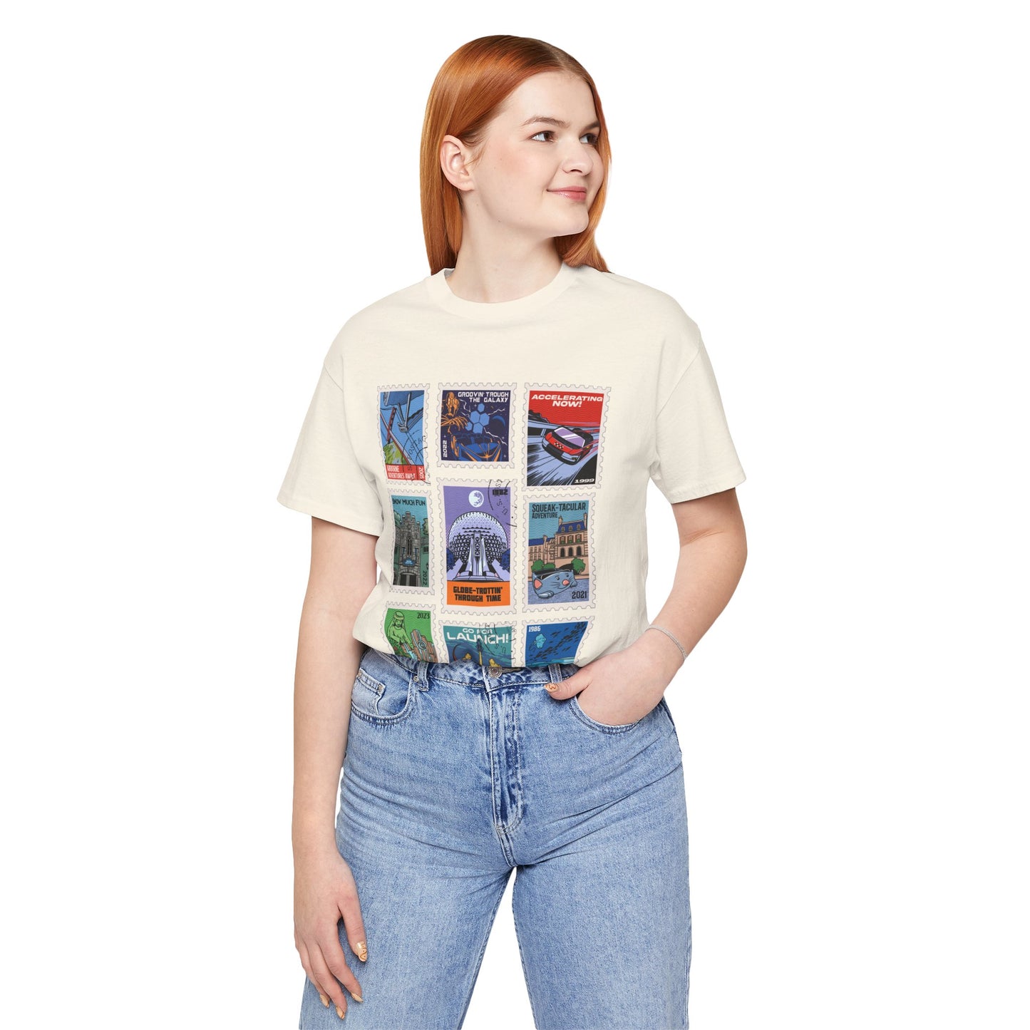 EPCOT Vintage Stamps - Adult Tee Shirt