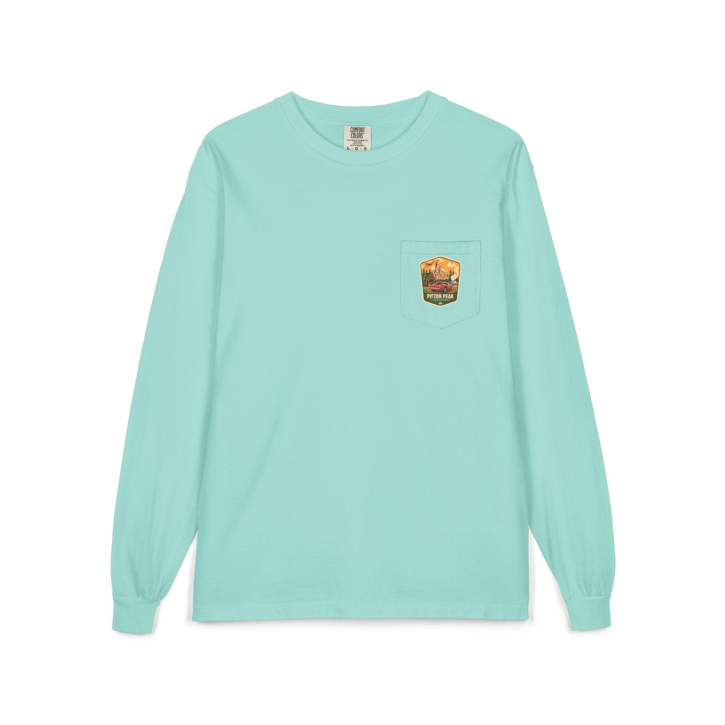 Piston Peak - Unisex Long Sleeve Pocket T-Shirt