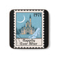 Magic Kingdom Vintage Stamps - Hardboard Back Coaster