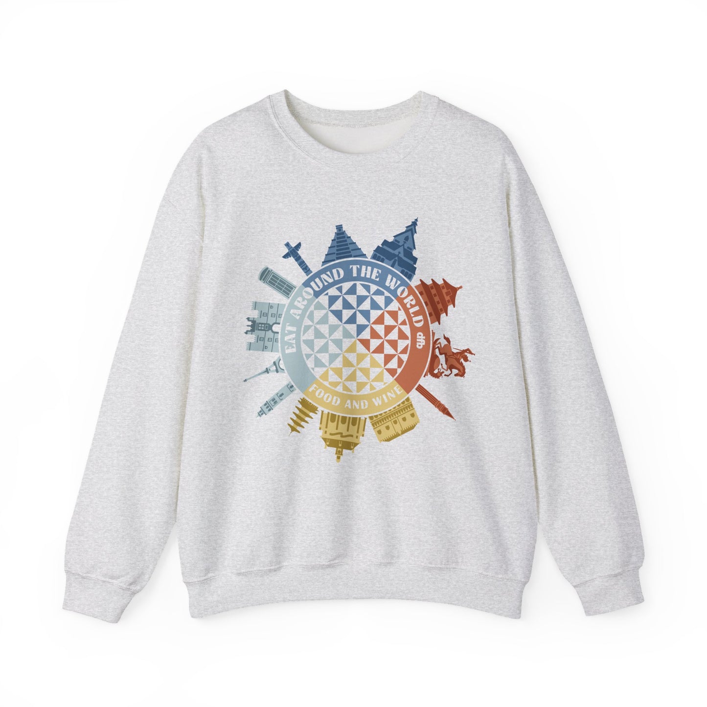 Food & Wine Compass - Adult Crewneck Sweatshirt