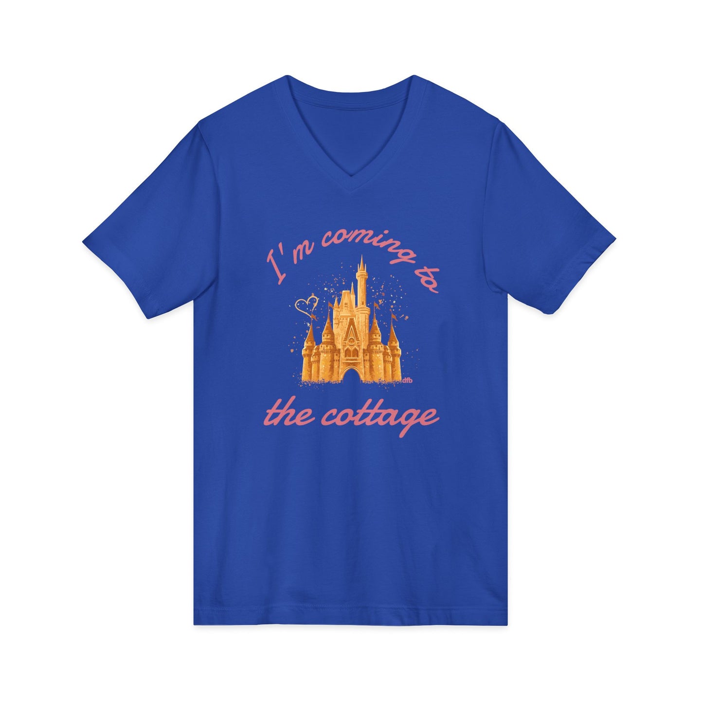 I'm Coming to the Cottage - Short Sleeve V-Neck Tee