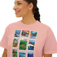 Animal Kingdom Vintage Stamps - Women's Boxy Tee