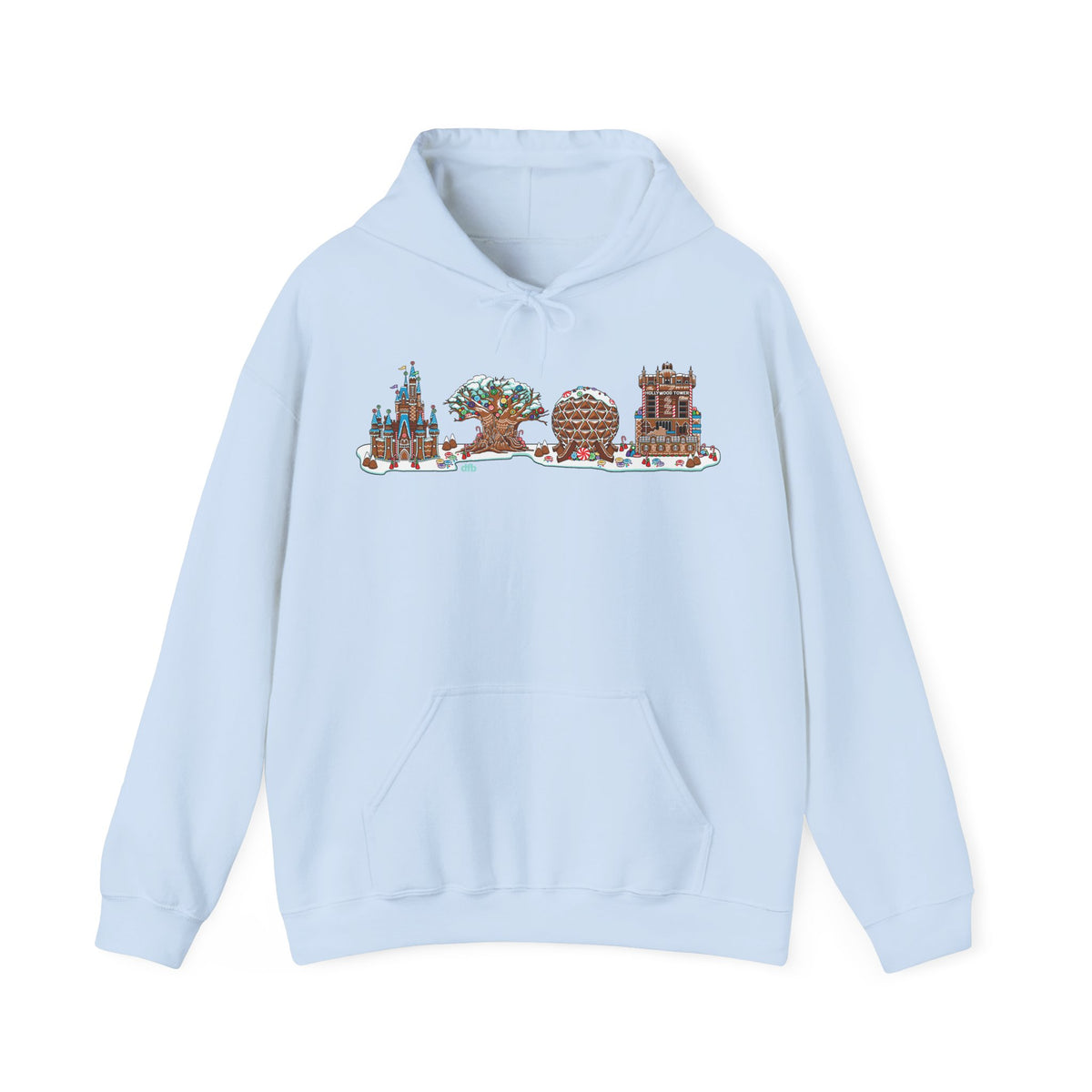 Gingerbread Park Icons -  Adult Hoodie Sweatshirt